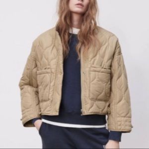 Zara Quilted Cropped Jacket M